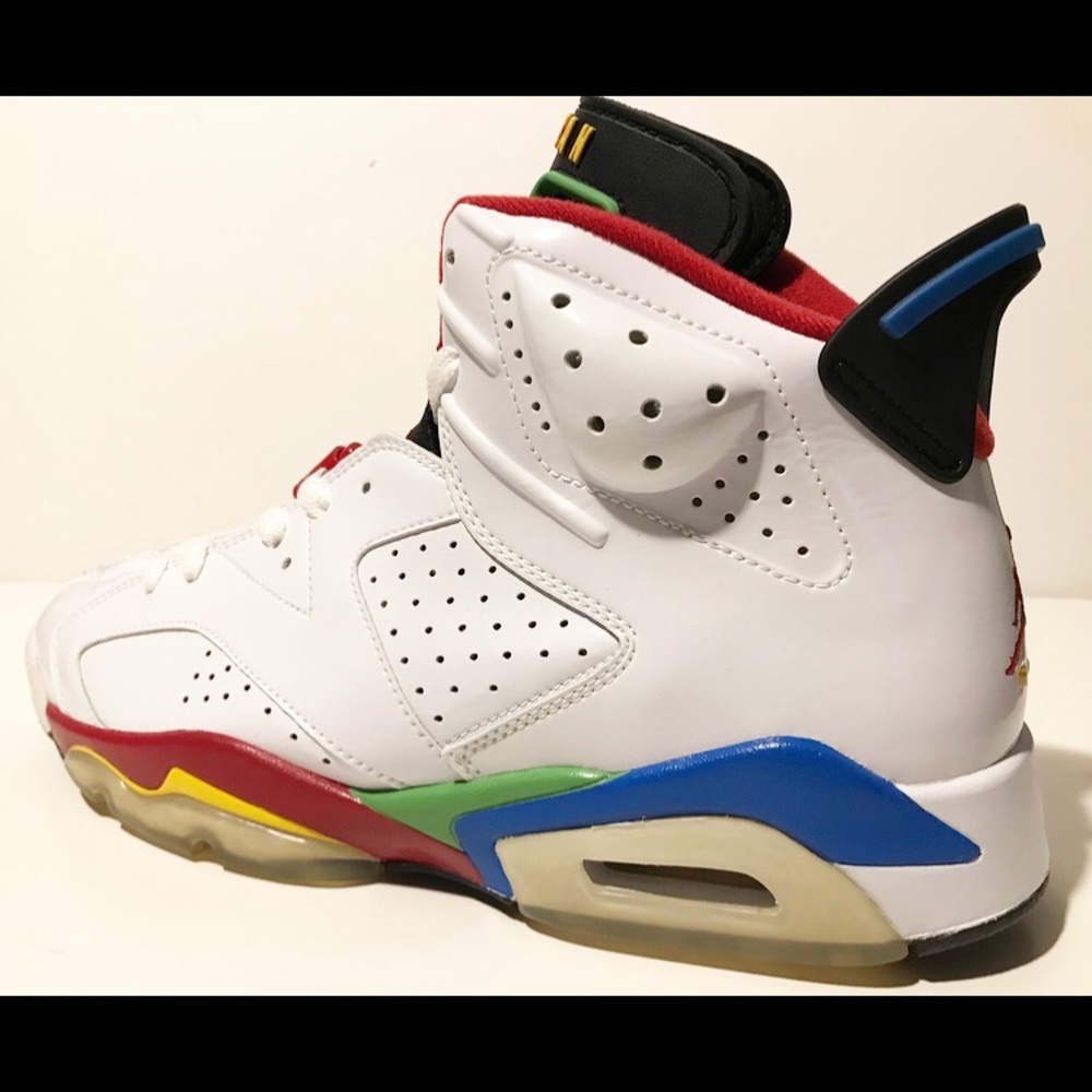 NEW DS 2008 NIKE AIR JORDAN 6 VI BEIJING OLYMPIC FLAG Sz 10 USA III IV V VII XI - Picture 4 of 16